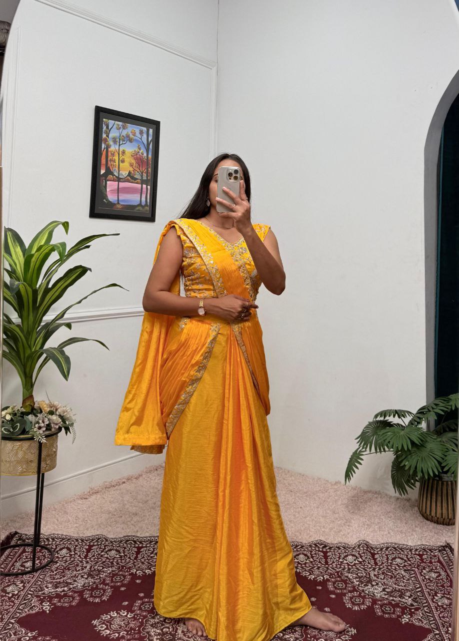INDO-WESTERN LEHENGA-SAREE