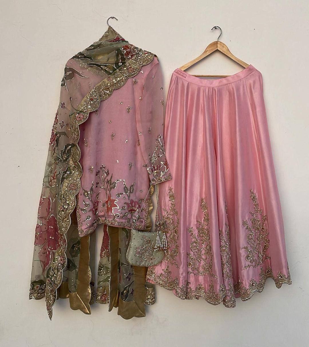 SEQUENCE EMBROIDERED WORK TOP AND PENT WITH DUPATTA