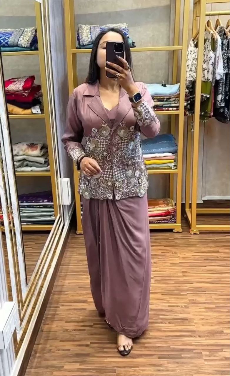 Party Wear Koti with Lehenga