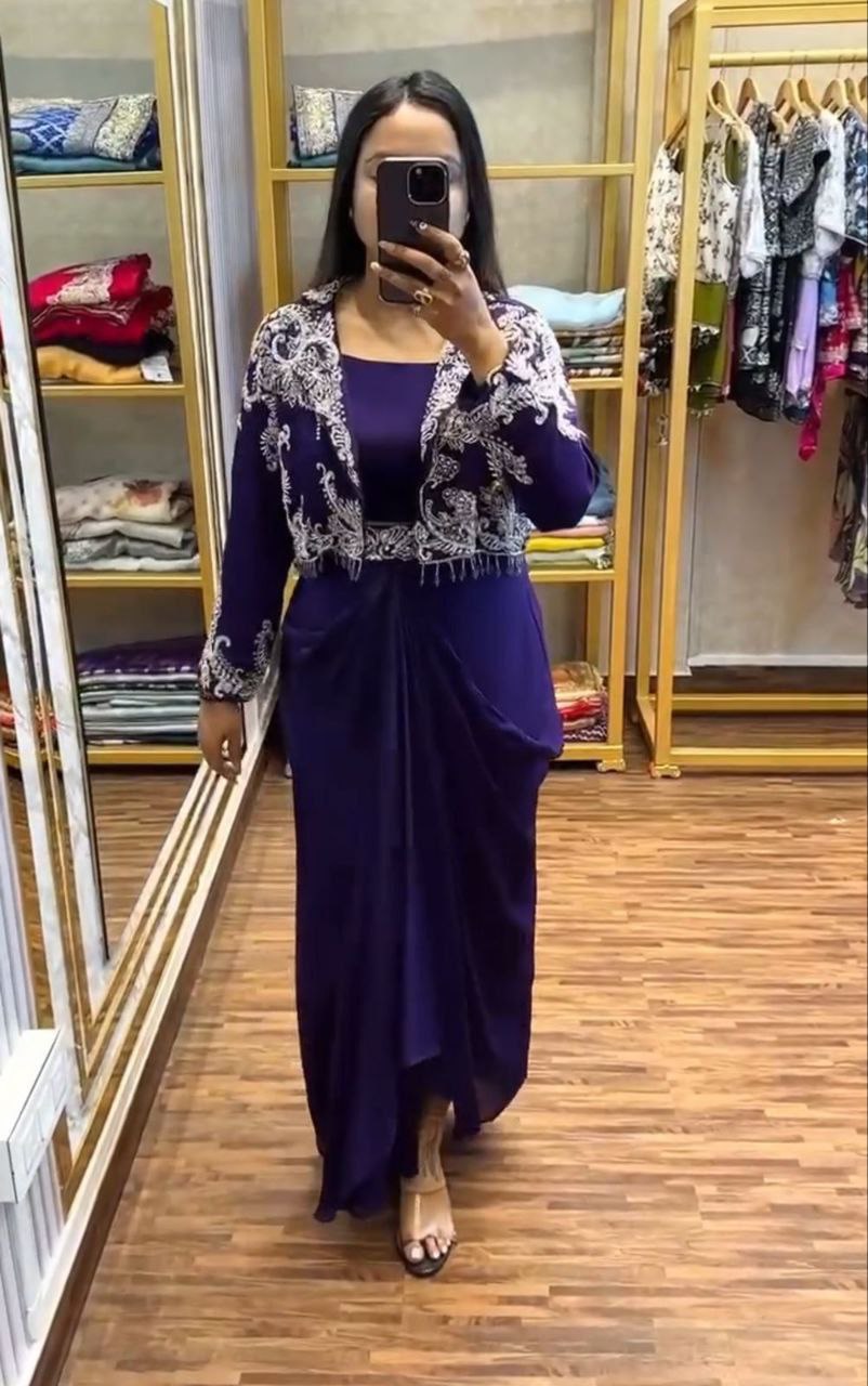 Party Wear Koti with Lehenga