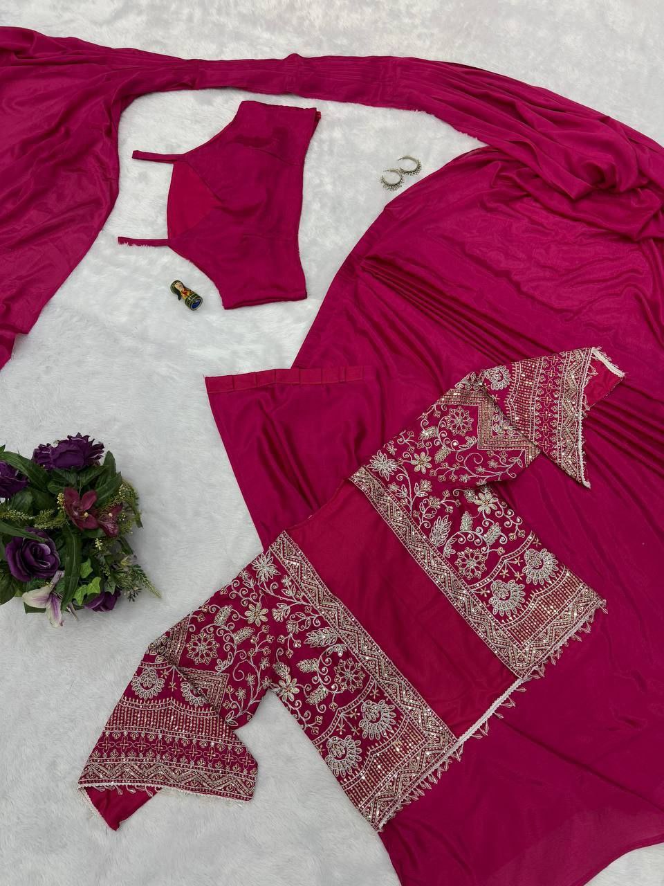 INDO-WESTERN DRAPE SAREE
