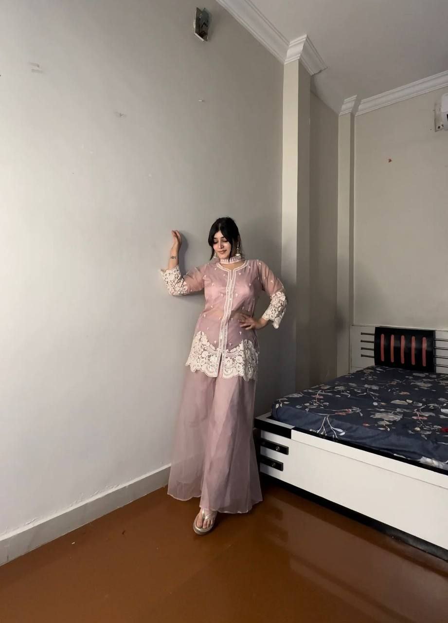 Top-soft organza cotton siq work with inner