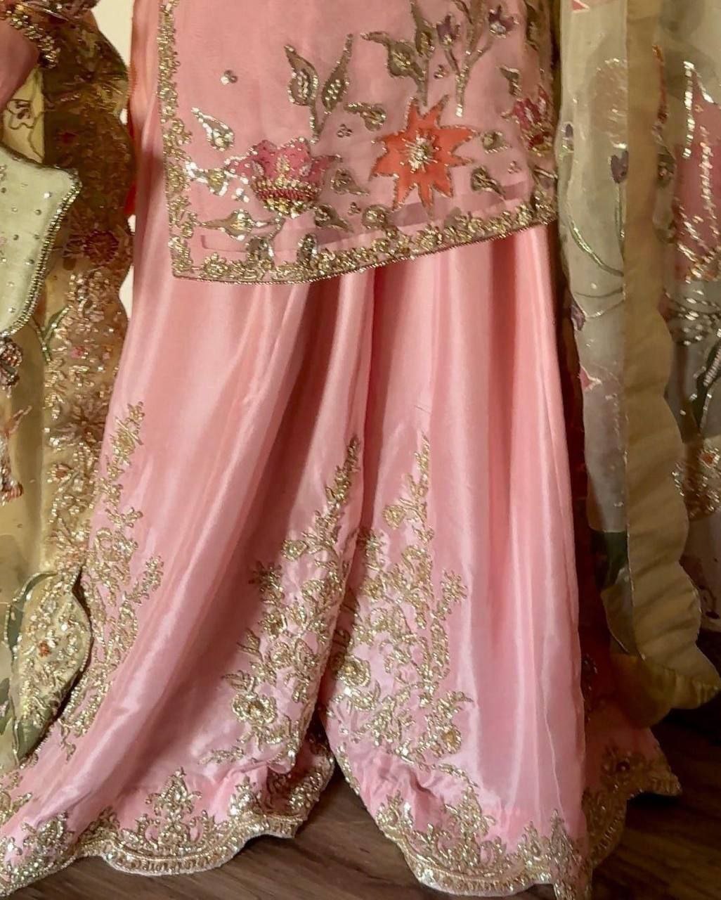 SEQUENCE EMBROIDERED WORK TOP AND PENT WITH DUPATTA
