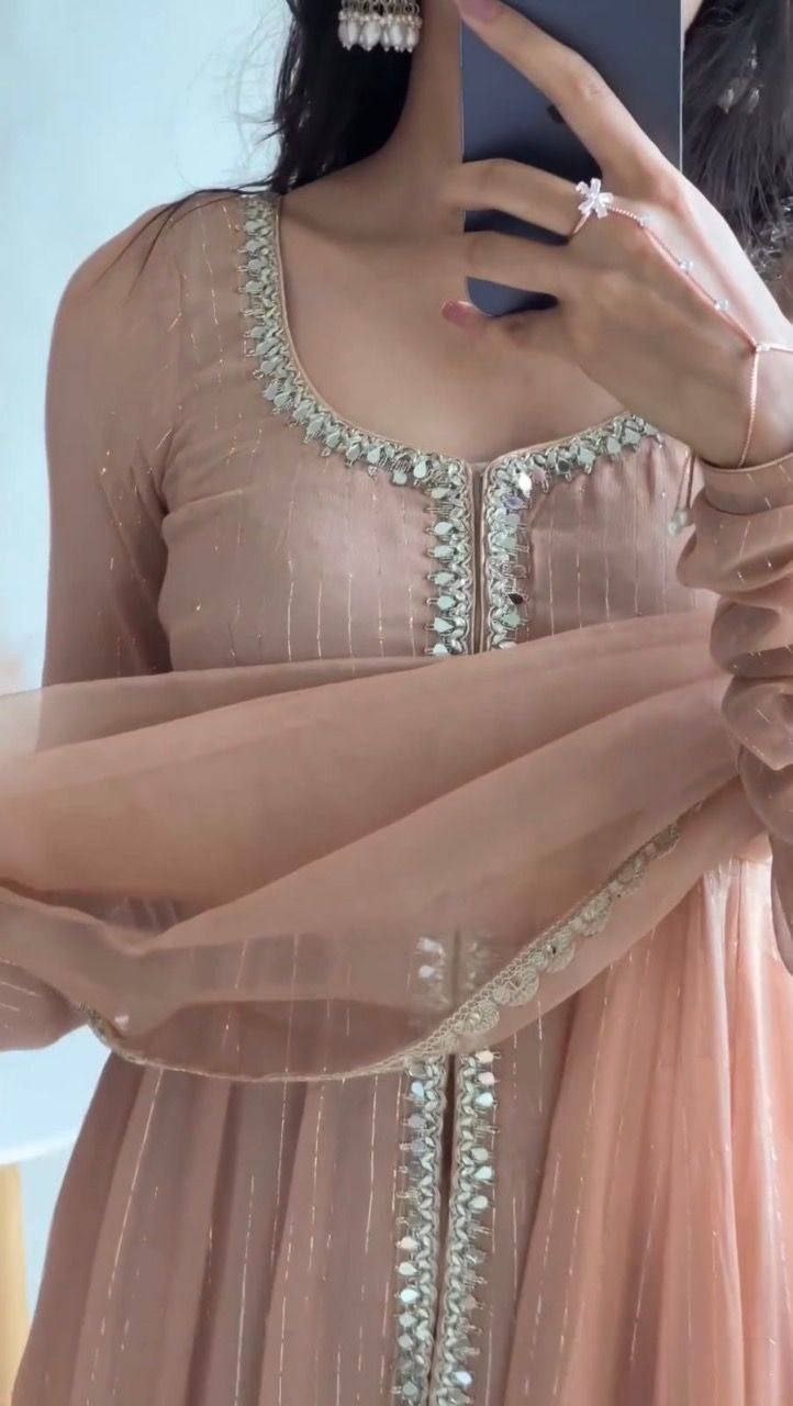 CORDING EMBROIDERED WORK TOP AND WORL PLAZO WITH DUPATTA