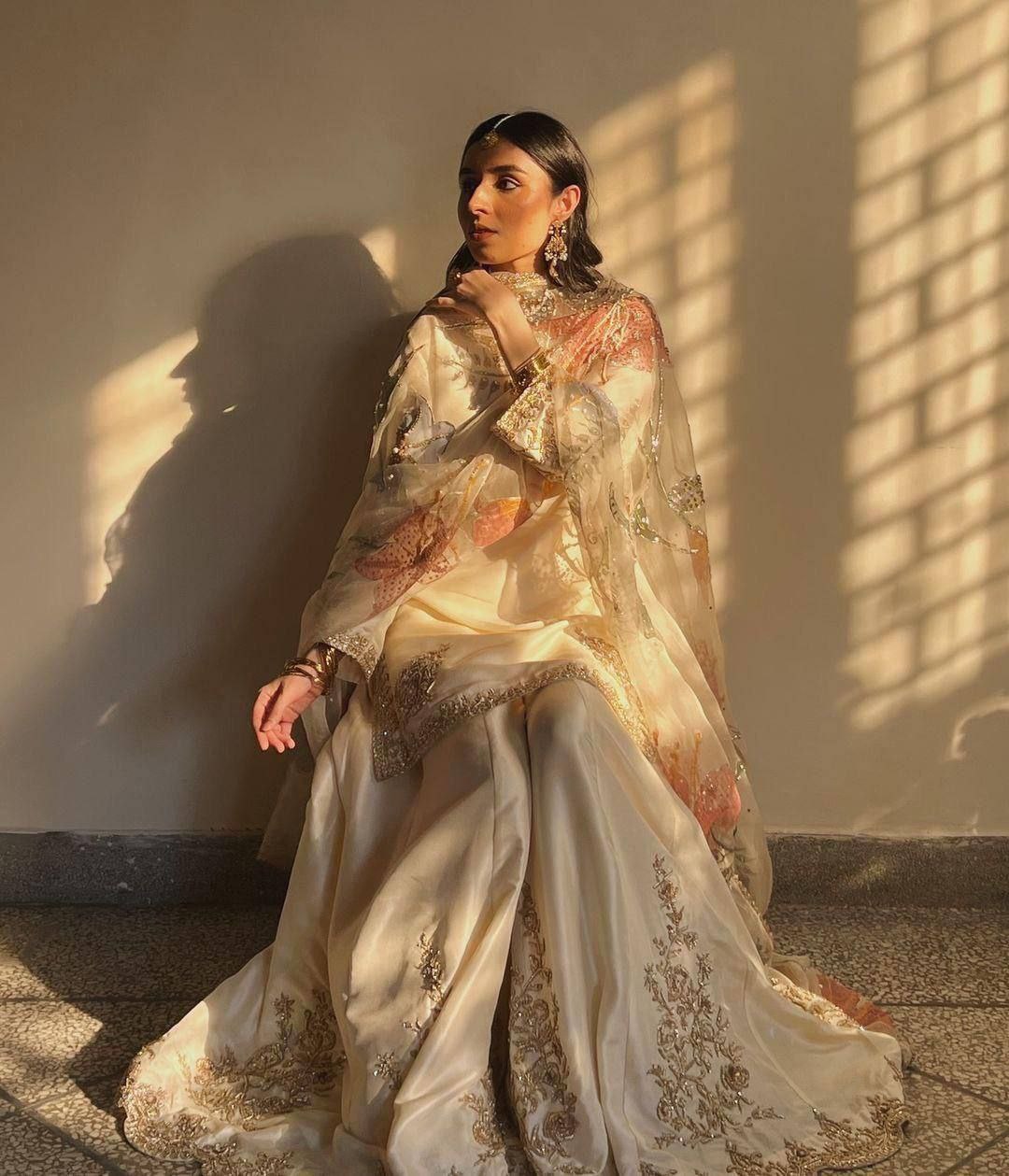 SEQUANCE EMBROIDERY WORK SUIT WITH FULL FLAIR WORK GHARARA