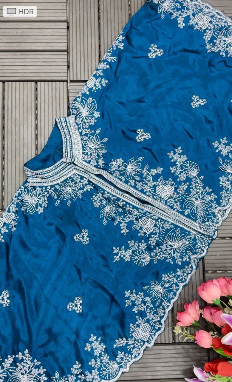 New Party Wear designer gown With Dupatta Atteched and Shrug