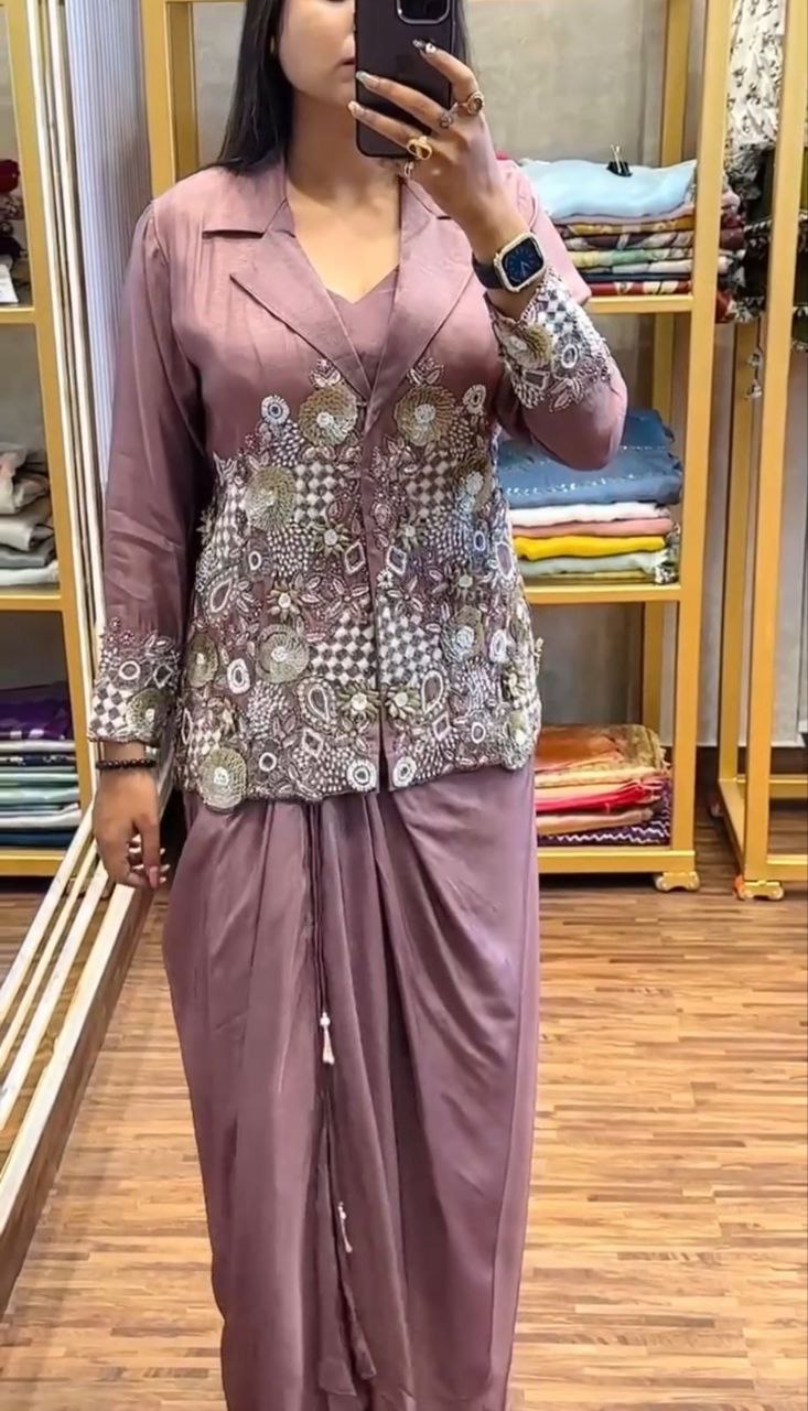 Party Wear Koti with Lehenga