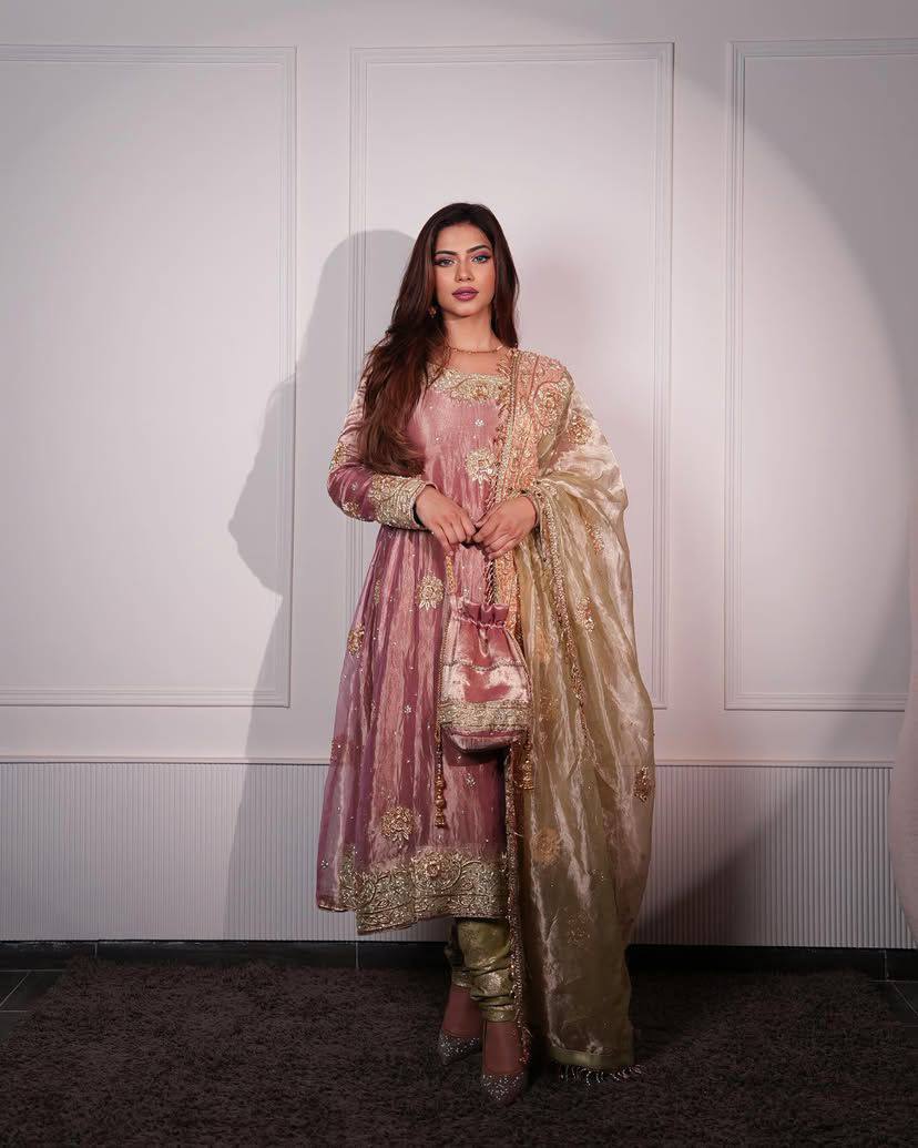 FOR THIS WEDDING SEASON IN JIMMY CHOO FABRIC SEQUENCE EMBROIDERED WORK FLAIRD TOP AND PENT WITH DUPATTA