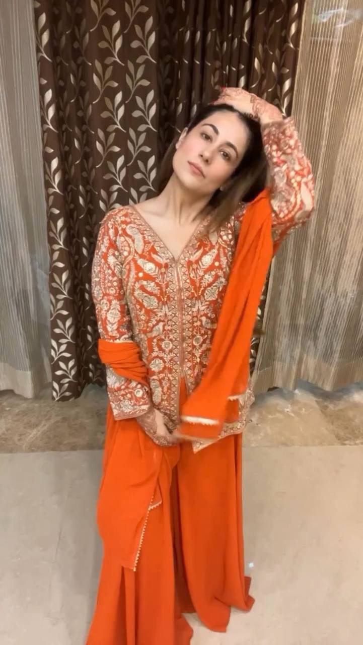 SEQUANCE EMBROIDERY WORK WITH PLAZO AND DUPATTA