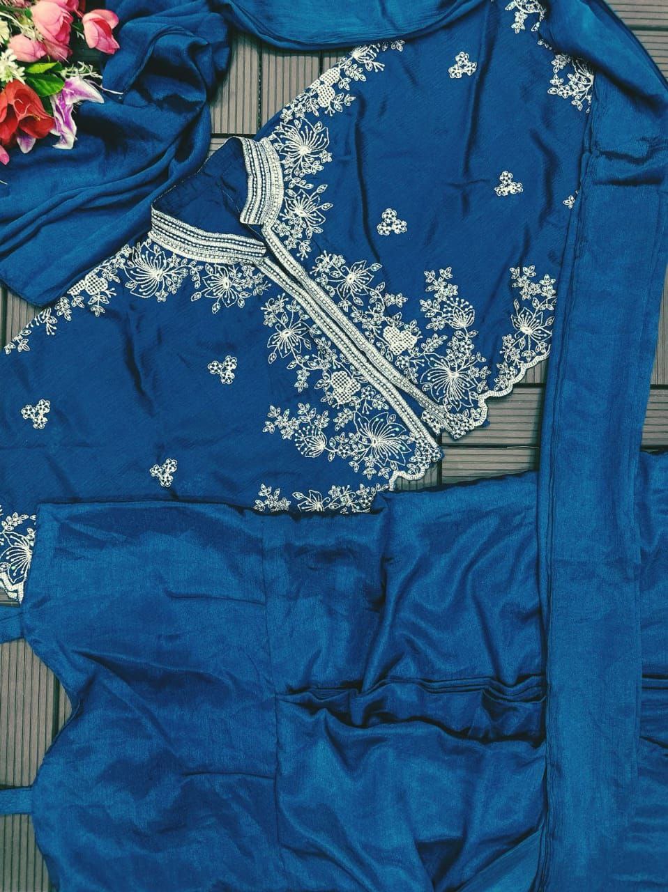 New Party Wear designer gown With Dupatta Atteched and Shrug