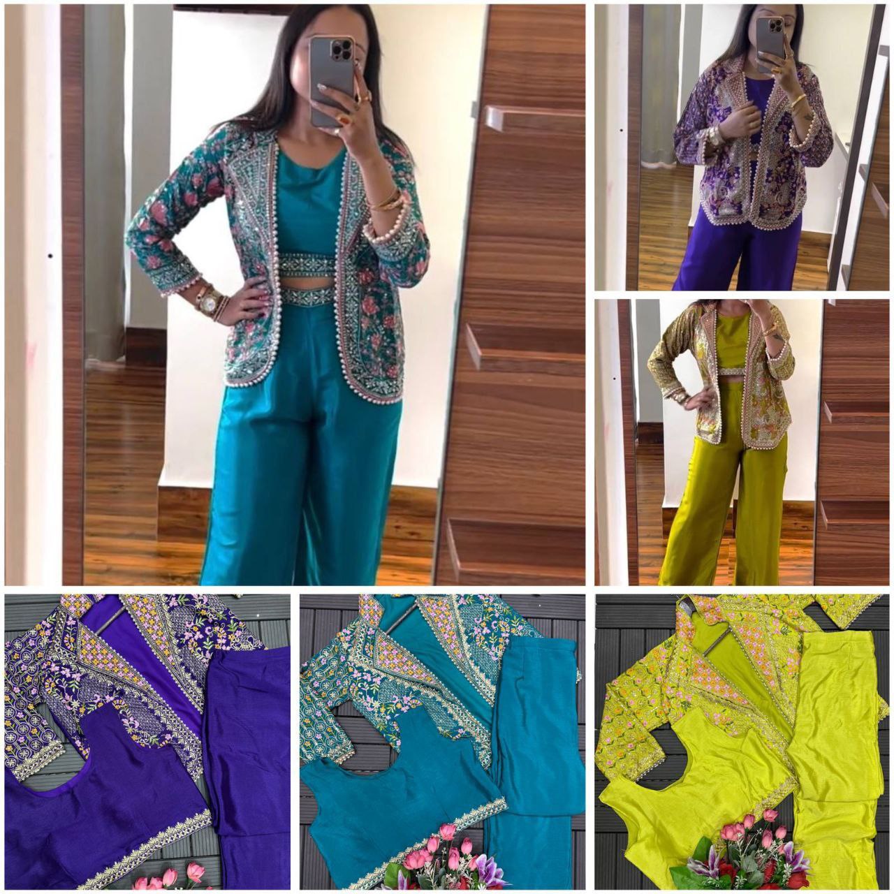 Trending Party Wear Shrug with Palazzo