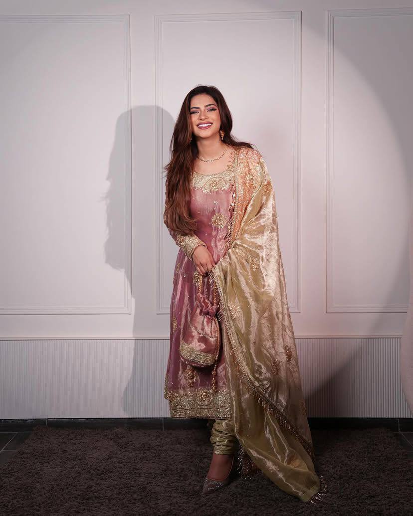 FOR THIS WEDDING SEASON IN JIMMY CHOO FABRIC SEQUENCE EMBROIDERED WORK FLAIRD TOP AND PENT WITH DUPATTA