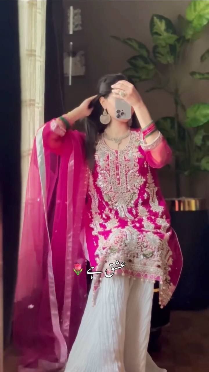 FANCY FAUX GEORGETTE SEQUENCE EMBROIDERED WORK TOP AND PENT WITH DUPATTA