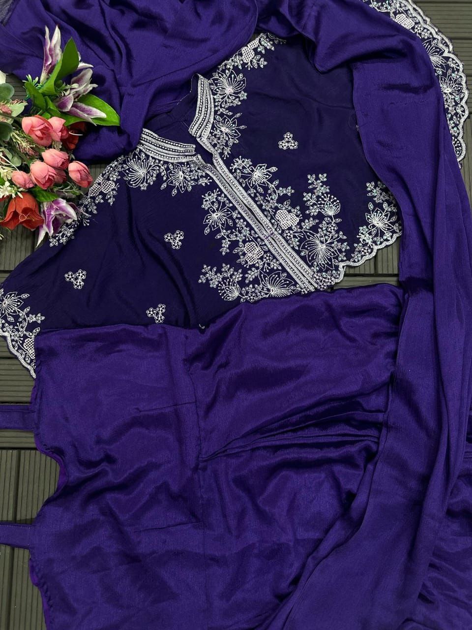New Party Wear designer gown With Dupatta Atteched and Shrug