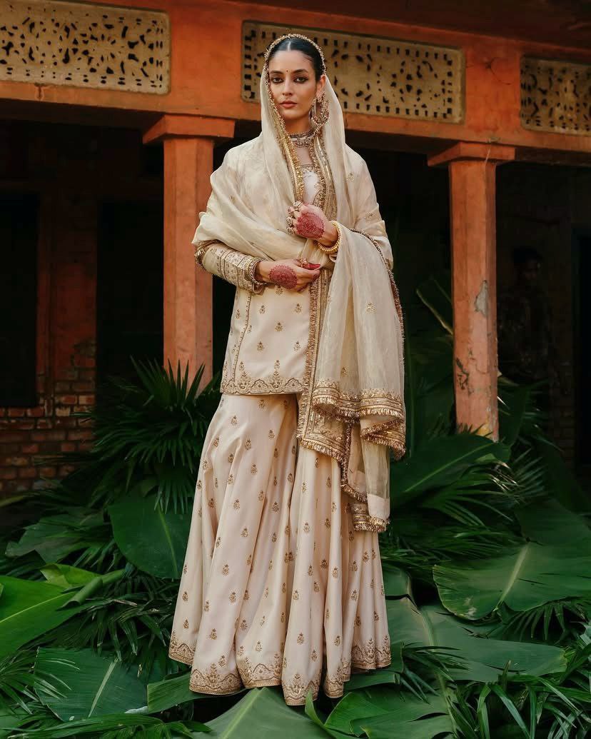 KURTI PLAZZO SET WITH BEAUTIFUL ORGANZA SILK DUPATTA