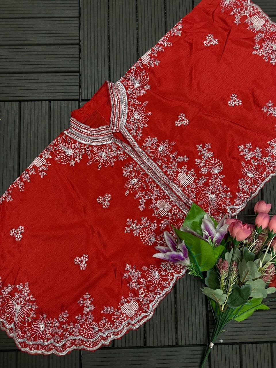 New Party Wear designer gown With Dupatta Atteched and Shrug