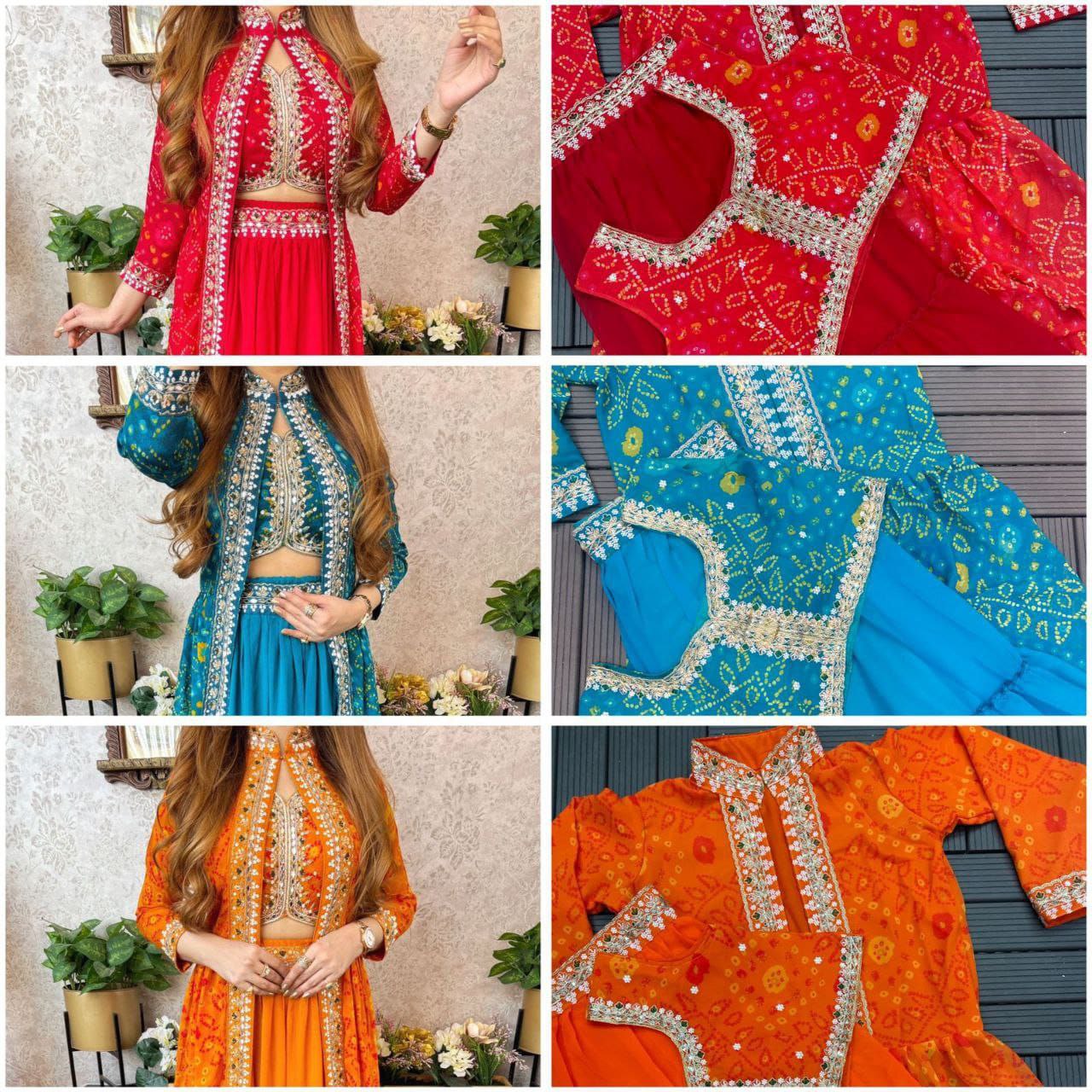 Super Trending Party Wear Shrug lahenga